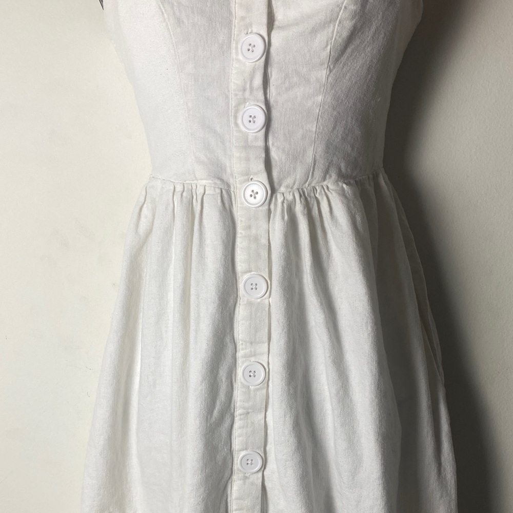 Urban Outfitters White Button-Down Midi Dress - Picture 3 of 8